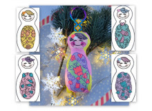 ADVENTSKALENDER 19. Dezember - Stickserie ITH - Anhänger Matroschka